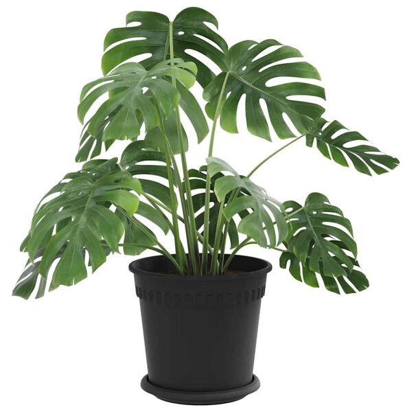 vidaXL Blument&ouml;pfe 24 pcs Schwarz &Oslash; 19 x 16 cm Kunststoff