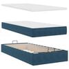 vidaXL Ottoman-Bett mit Matratzen Dunkelblau 200x200 cm Samt