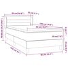 vidaXL Boxspringbett mit Matratze Hellgrau 90x190 cm Stoff