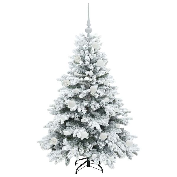 vidaXL K&uuml;nstlicher Weihnachtsbaum mit 150 LEDs Wei&szlig; 120 cm PE und PVC