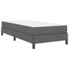vidaXL Boxspringbett mit Matratze Dunkelgrau 90 x 200 cm Stoff