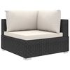 vidaXL 8-tlg. Garten-Lounge-Set mit Auflagen Poly Rattan Schwarz