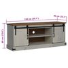 vidaXL TV-Schrank HALDEN 2 Schiebetüren Weiß 150x40x60 cm Massivholz