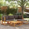 vidaXL 5-tlg. Gartensofa-Set mit Kissen Holz Akazie & Seil