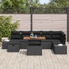 vidaXL Gartensofa-set mit Kissen 8 pcs Schwarz Poly-Rattan
