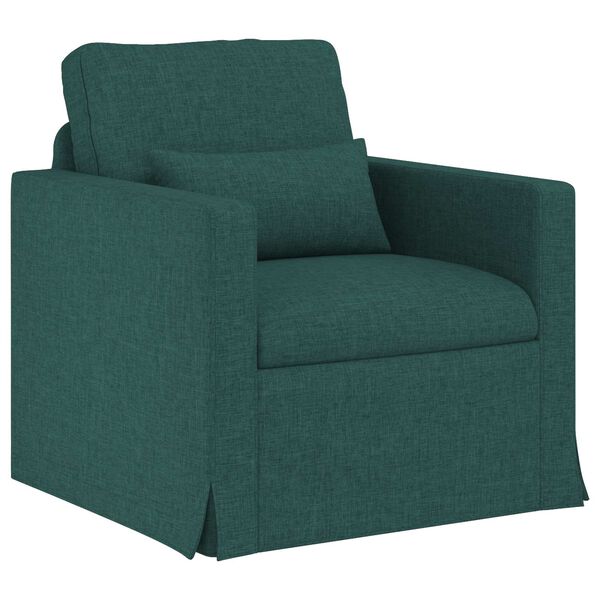 vidaXL Sofa 120cm 2 pcs Dunkelgr&uuml;n Metall