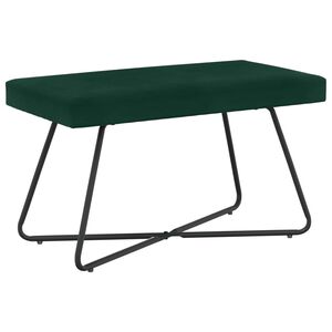 vidaXL Bank Dunkelgr&uuml;n 80 x 40 x 45 cm Samt