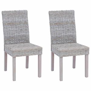 vidaXL Esszimmerstuhl GENDT 2 stk. Wei&szlig; gewaschen 45 x 54 x 93 cm