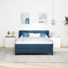vidaXL Boxspringbett mit Matratze mit Kopfteil Blau 140 x 200 cm Stoff