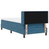 vidaXL Boxspringbett mit Matratze Dunkelblau 200 x 90 cm Polyester