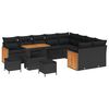vidaXL Gartensofa-set 12 stk. 12-Sitzanzahl Schwarz
