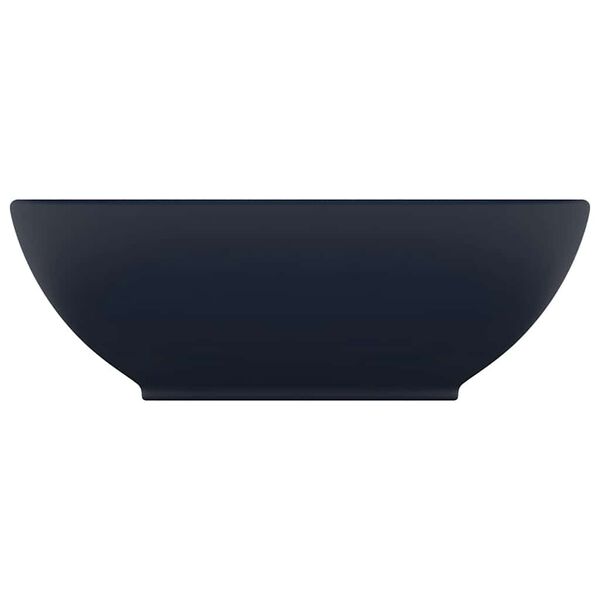 vidaXL Luxuri&ouml;ses Ovales Waschbecken Matt Dunkelblau 40x33 cm Keramik