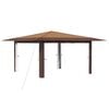 vidaXL Pavillon ohne Seitenwand 4 x 4 m Beige und Braun