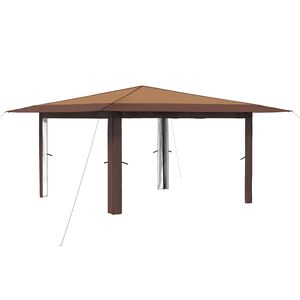 vidaXL Pavillon ohne Seitenwand 4 x 4 m Beige und Braun
