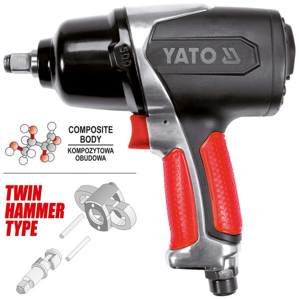 YATO Druckluft-Schlagschrauber 1/2" 680 Nm