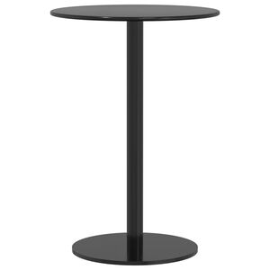 vidaXL Gartentisch Rund Schwarz &Oslash;50x72 cm Stahl