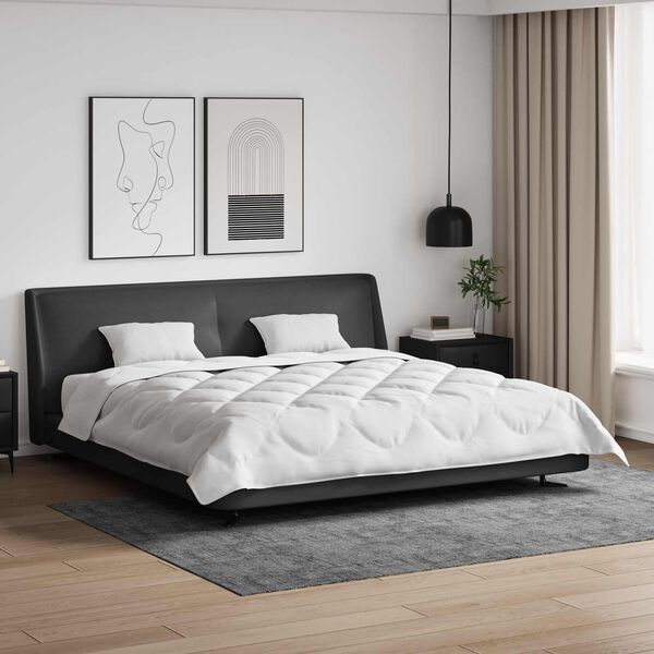 vidaXL Bettdecke mit Kissen 3 pcs Wei&szlig; Mikrofaser