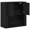 vidaXL Wandschrank Schwarz Eichen-Optik 80 x 33 x 80 cm Holzwerkstoff