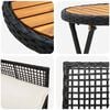 vidaXL Garten Bistro Set 3 pcs Schwarz Poly Rattan