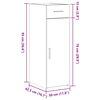 vidaXL Sideboard mit Schubladen Artisan-Eiche 30 x 42,5 x 93 cm
