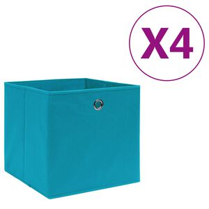 vidaXL Aufbewahrungsboxen 4 Stk. Vliesstoff 28x28x28 cm Babyblau
