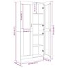 vidaXL Vitrinenschrank Grau Sonoma 82,5x30,5x185 cm Holzwerkstoff