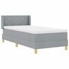 vidaXL Boxspringbett mit Matratze Hellgrau 200 x 100 cm Stoff