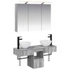 vidaXL Badezimmerschrank-Set 4 pcs Grau Sonoma 100 x 14,5 x 70 cm