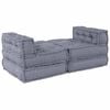 vidaXL Modulares Sofa 4 pcs Grau Stoff