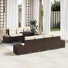 vidaXL Gartensofa-set mit Kissen 8 pcs Braun und Creme