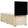 vidaXL Boxspringbett mit Matratze Creme 90x190 cm Stoff