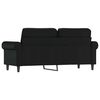 vidaXL 2-Sitzer-Sofa Schwarz 140 cm Kunstleder
