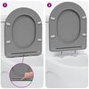 vidaXL Toilettensitz Grau 47 x 36 x 3,4 cm Duroplast