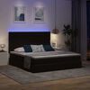 vidaXL Bett mit LED-Lichtleisten Schwarz 180 x 200 cm Samt