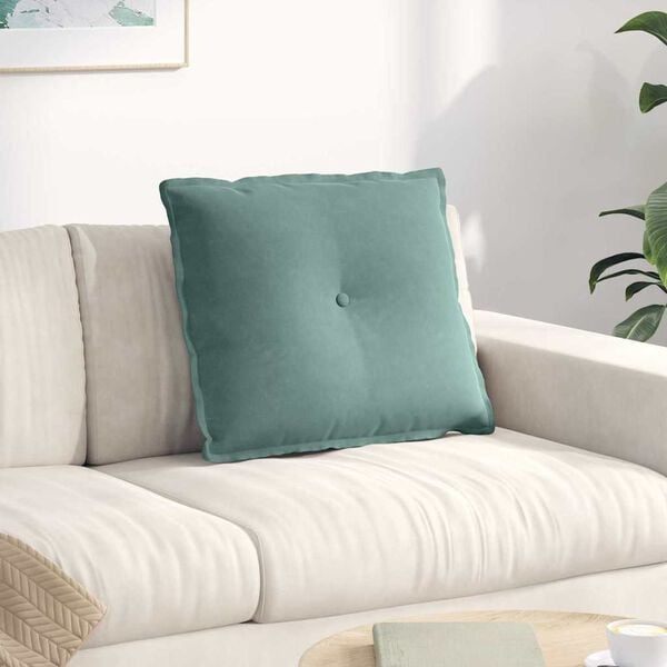 vidaXL R&uuml;ckenkissen Meergr&uuml;n 60 x 50 cm Cordstoff