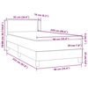 vidaXL Boxspringbett mit Matratze Dunkelgrau 90x220 cm Samt