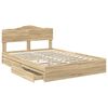 vidaXL Aufbewahrungsbett Sonoma-Eiche 140 x 190 cm Holzwerkstoff