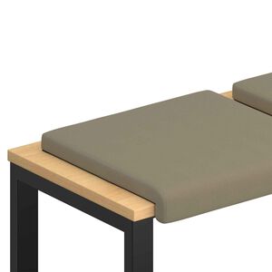 vidaXL Bankkissen 4 stk. Strukturiertes Samt Khaki Tiefe 35 cm