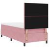 vidaXL Boxspringbett mit Matratze mit Kopfteil Rosa 90 x 200 cm Stoff