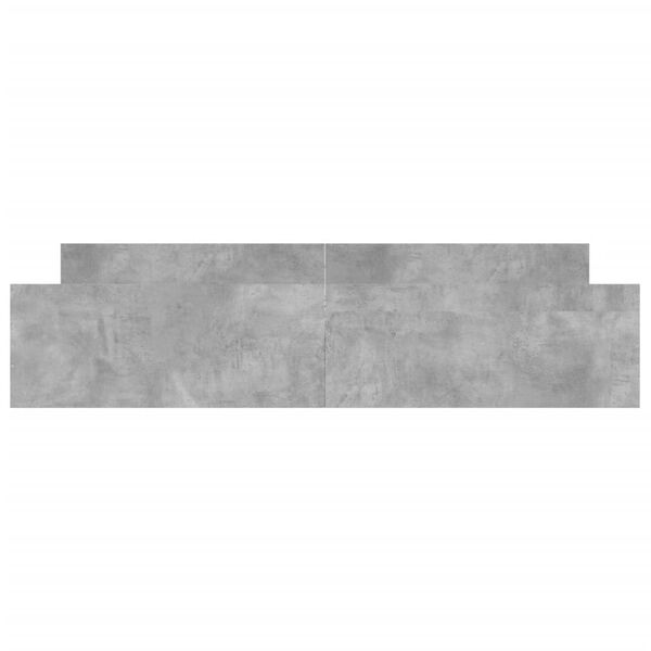 vidaXL Bettgestell mit Kopf- und Fu&szlig;teil Betongrau 180x200 cm