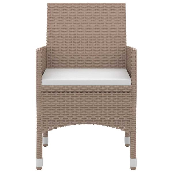 vidaXL 9-tlg. Garten-Essgruppe mit Auflagen Poly Rattan und Glas