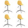 vidaXL Esszimmerstühle 4 Stk. Drehbar Gelb Stoff