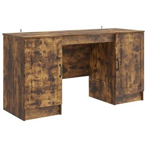 vidaXL Schreibtisch Ger&auml;ucherte Eiche 142,5 x 50 x 75 cm Holzwerkstoff