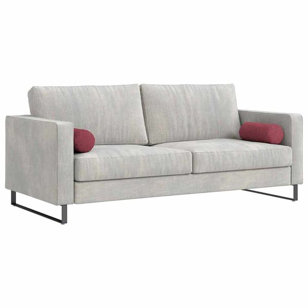 vidaXL Bolsterkissen 2 Stück Weinrot Ø 15 x 40 cm Stoff