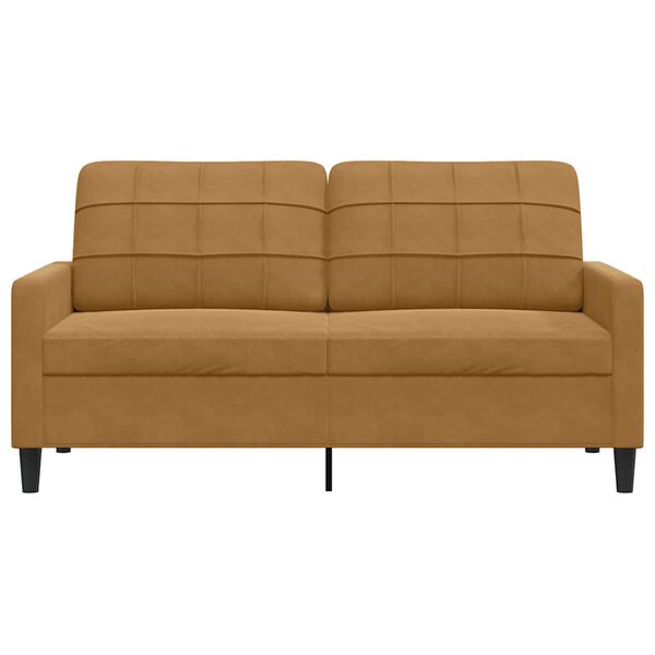 vidaXL 2-Sitzer-Sofa Braun 140 cm Samt