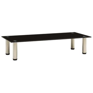 vidaXL TV-Tisch 80x35x17 cm Schwarz Hartglas