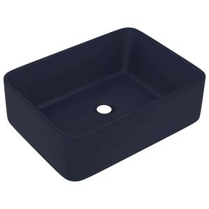 vidaXL Luxus-Waschbecken Matt Dunkelblau 41x30x12 cm Keramik
