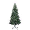 vidaXL Künstlicher vorbeleuchteter Weihnachtsbaum Grün 240 cm
