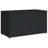 vidaXL Gartenschrank Schwarz 110x55x60,5 cm Poly Rattan