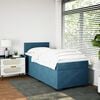 vidaXL Boxspringbett mit Matratze Blau 80x200 cm Samt